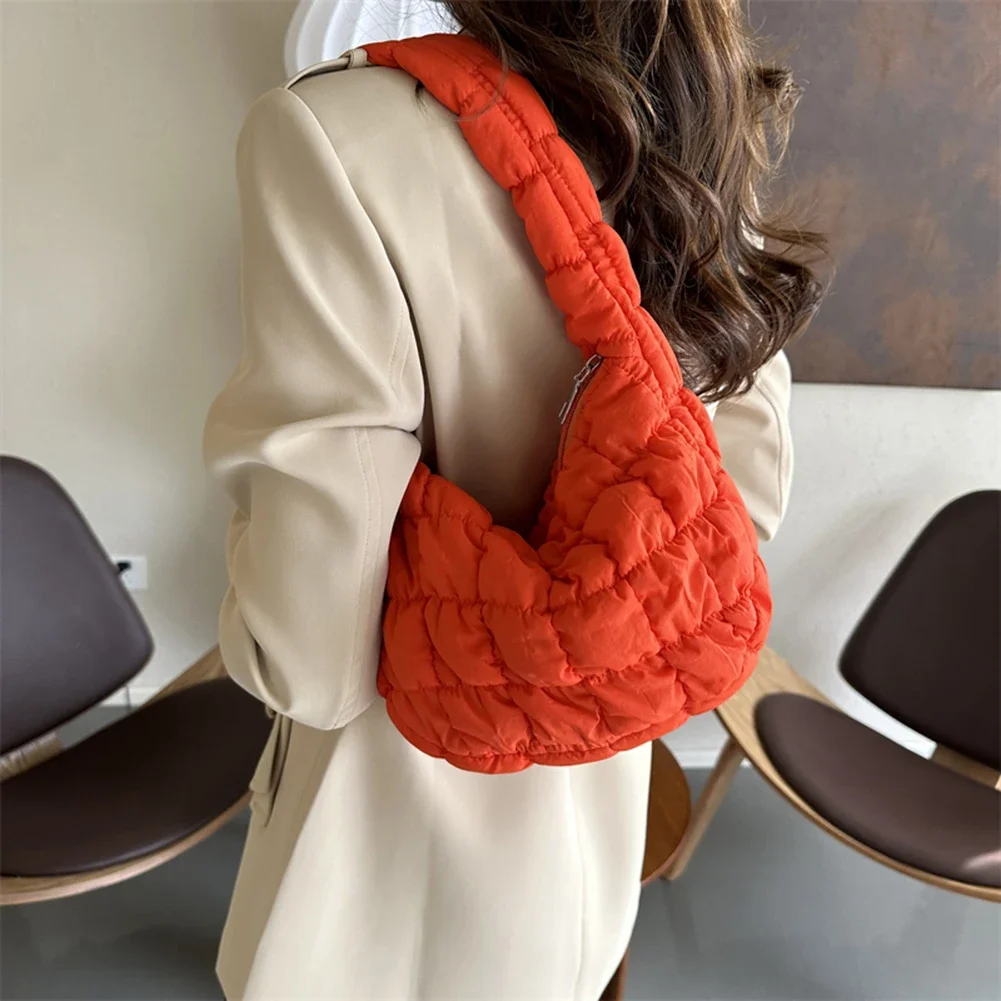 Women Handbag Fashion Quilted Shoulder Bags Cotton Clothing Mini Cloud Pleated Bags Puffer Dumpling Bag Luxury Tote Handbags