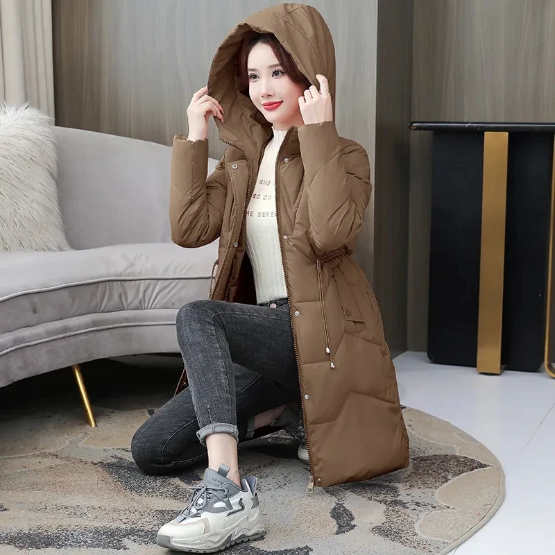 2023 New Winter Womens Casual Hooded Down Cotton Jacket Coat Female Thicken Warm Cotton-Padded Coat Snow Wear Tops Women jacket