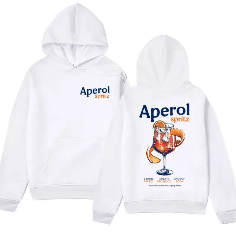 

APEROL SPRTlZ Unisex Hoodies Men's Cocktail Themed Gift Fashion Vintage High Quality Oversized Sweatshirt Gothic Harajuku Hoodie