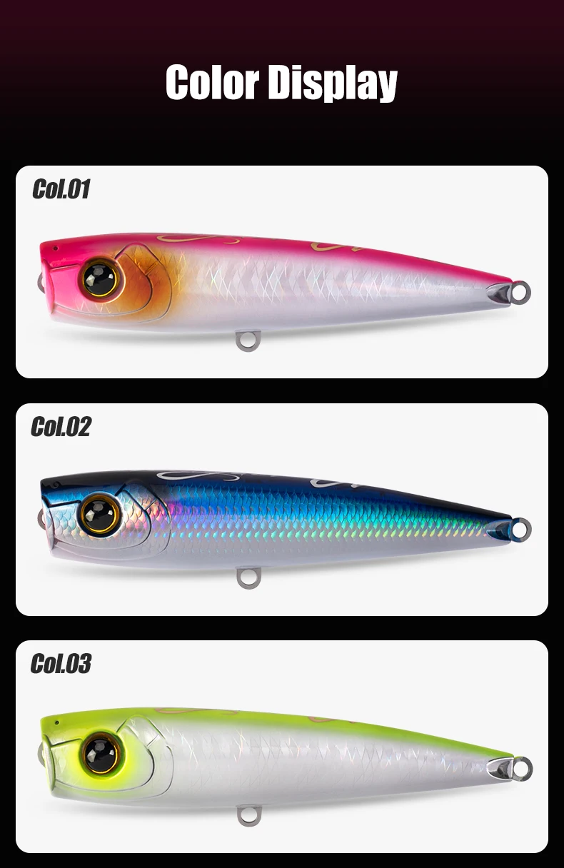 YOOFISH GT Angelköder Topwater Popper 56,5 g 79,5 g 160 mm 180 mm künstliche harte Köder Salzwasser-Thunfisch-Angelköder Wobbler – Detail 12