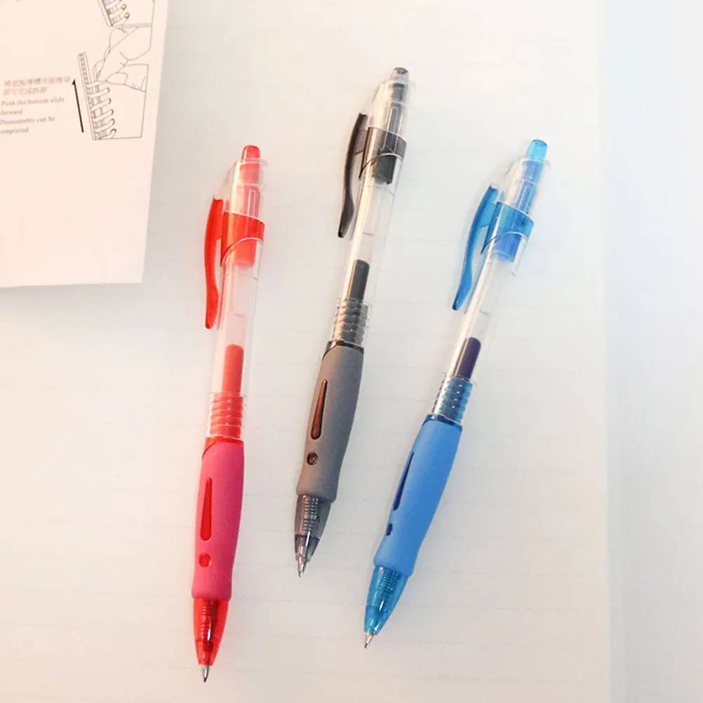 12 Pcs Gel Pen Antiskid Portable Writing Accessory Student Office Household Press