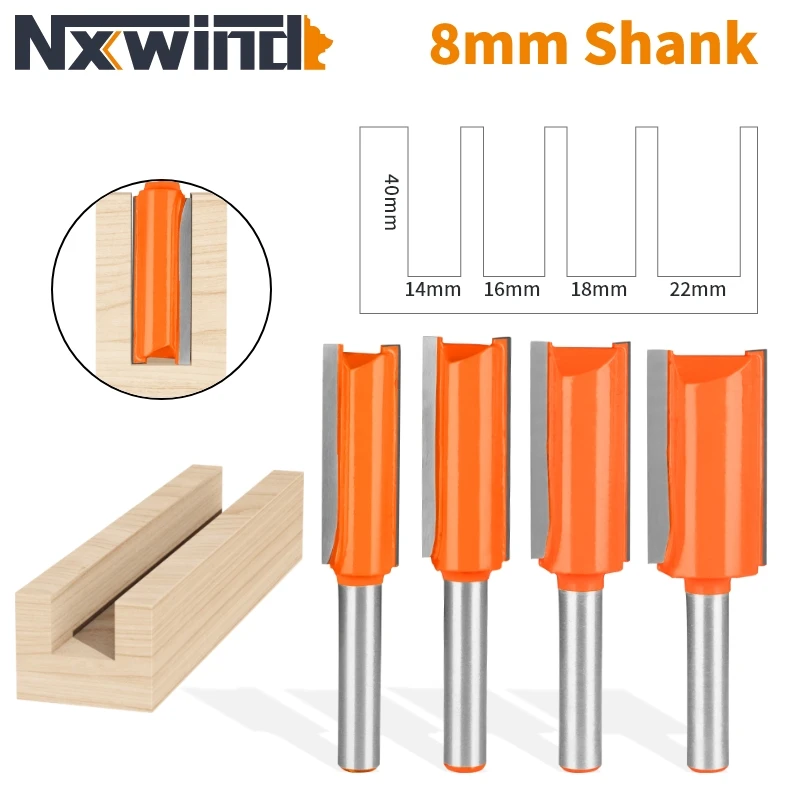 

NXWIND 8MM Shank Straight Bit Router Bit Woodworking Milling Cutter For Wood Bit Face Mill