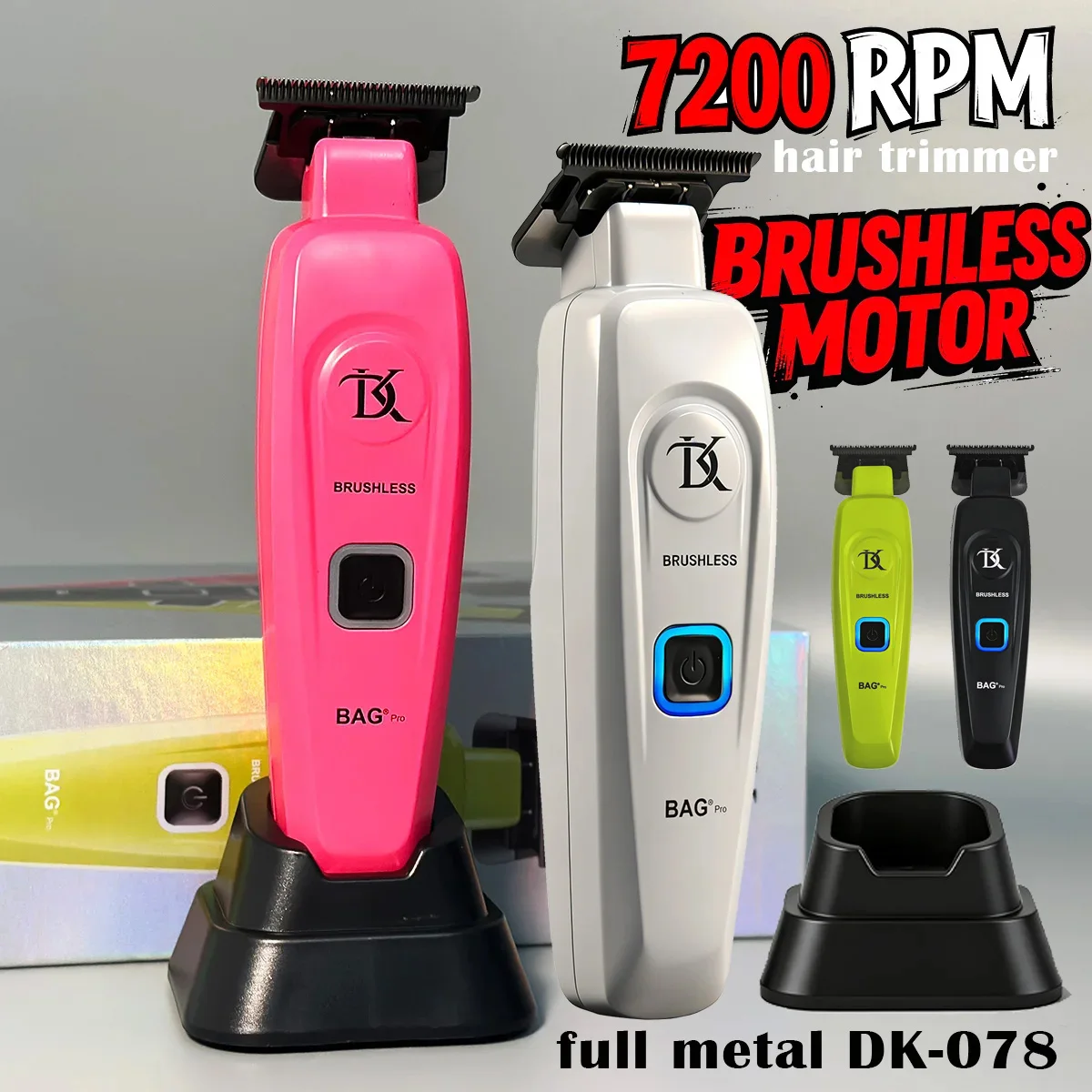 professional-dk078-new-color-brushless-hair-trimmer-barber-white-full-metal-haircut-machine-salon-use-with-base-charger