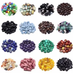 Natural Crystal Quartz Energy Raw Tumbled Rolling Stone Gravel Specimen Square Polished Healing Reiki for Aquarium Home Decor