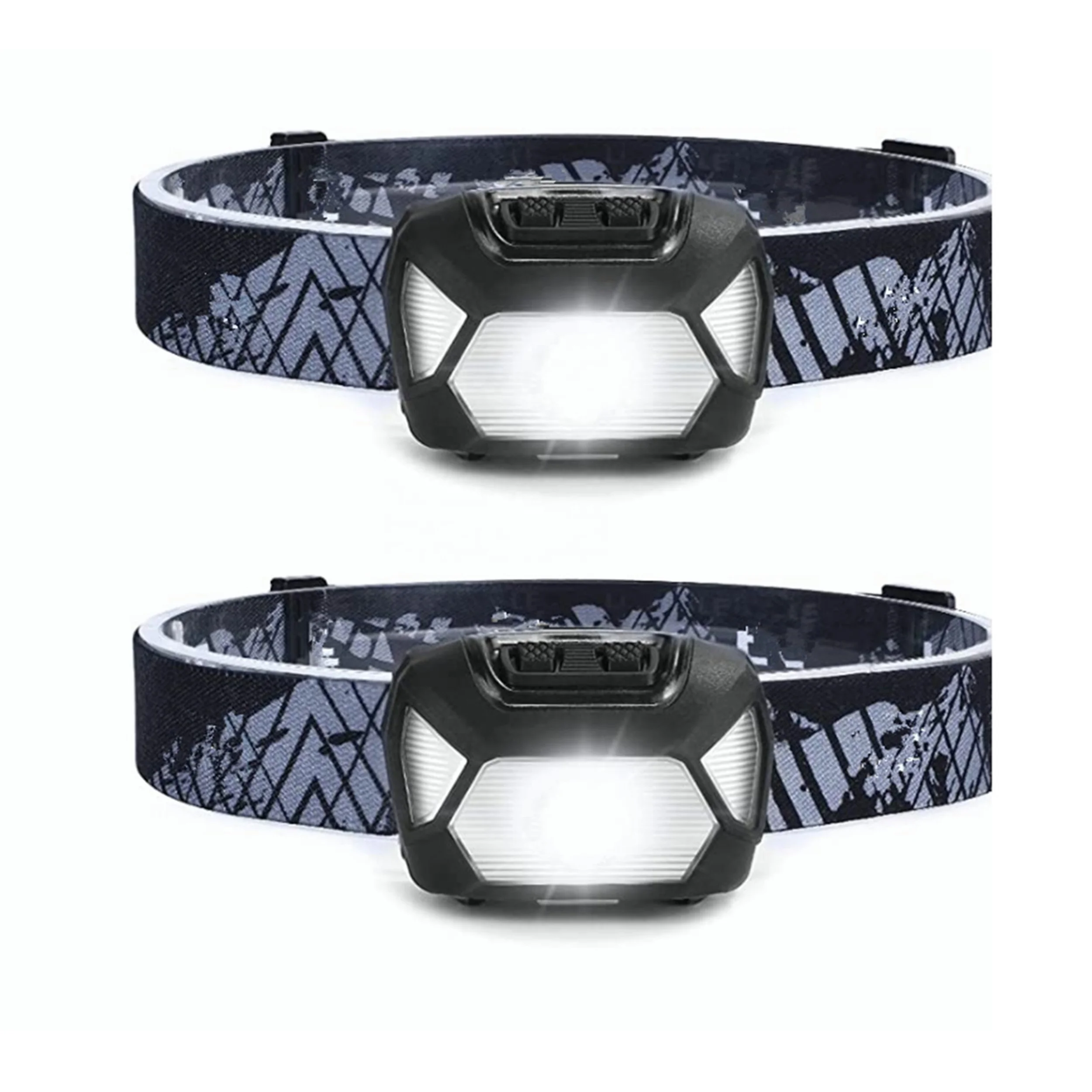 

Светодиодный налобный фонарь для кемпинга на открытом воздухе с регулируемой повязкой на голову, 7 режимами и поворотной фарой