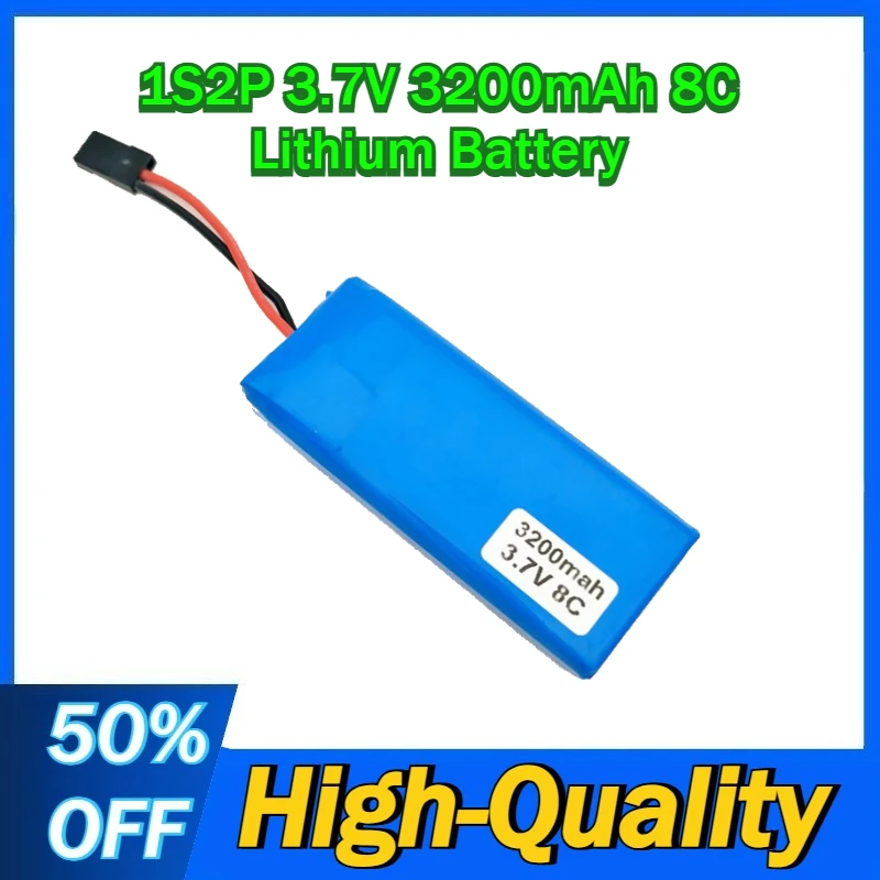

1S2P 3.7V 3200mAh 8C Drone Lithium Battery for Turnigy X4 ET07 Tian 611 Batterys with Futaba Plug