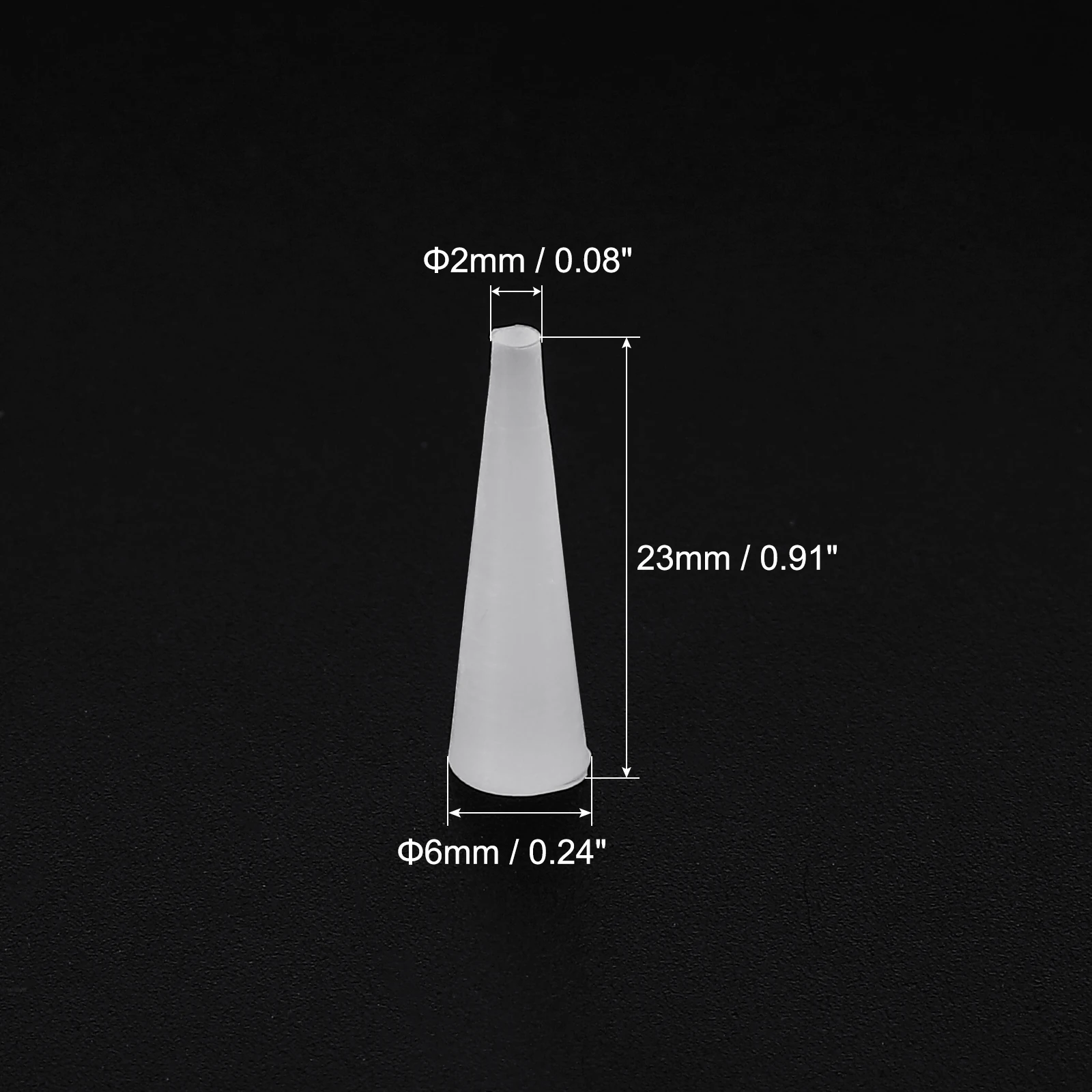 40Pc Silicone Rubber Tapered Plug 2mm to 15mm Solid White for Powder Coating Painting Anodizing Plating Sandblasting Laboratory