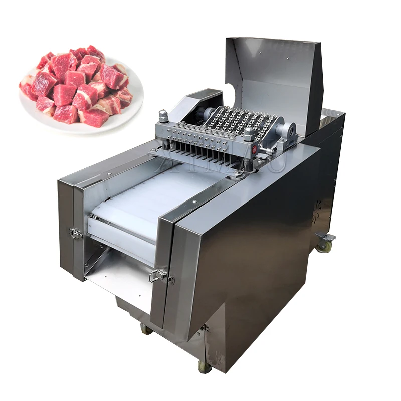 Automatic Frozen Beef Cube Dicer Chicken Breast Dicing Machine Poultry Meat Cutting Machine Fish Diced 