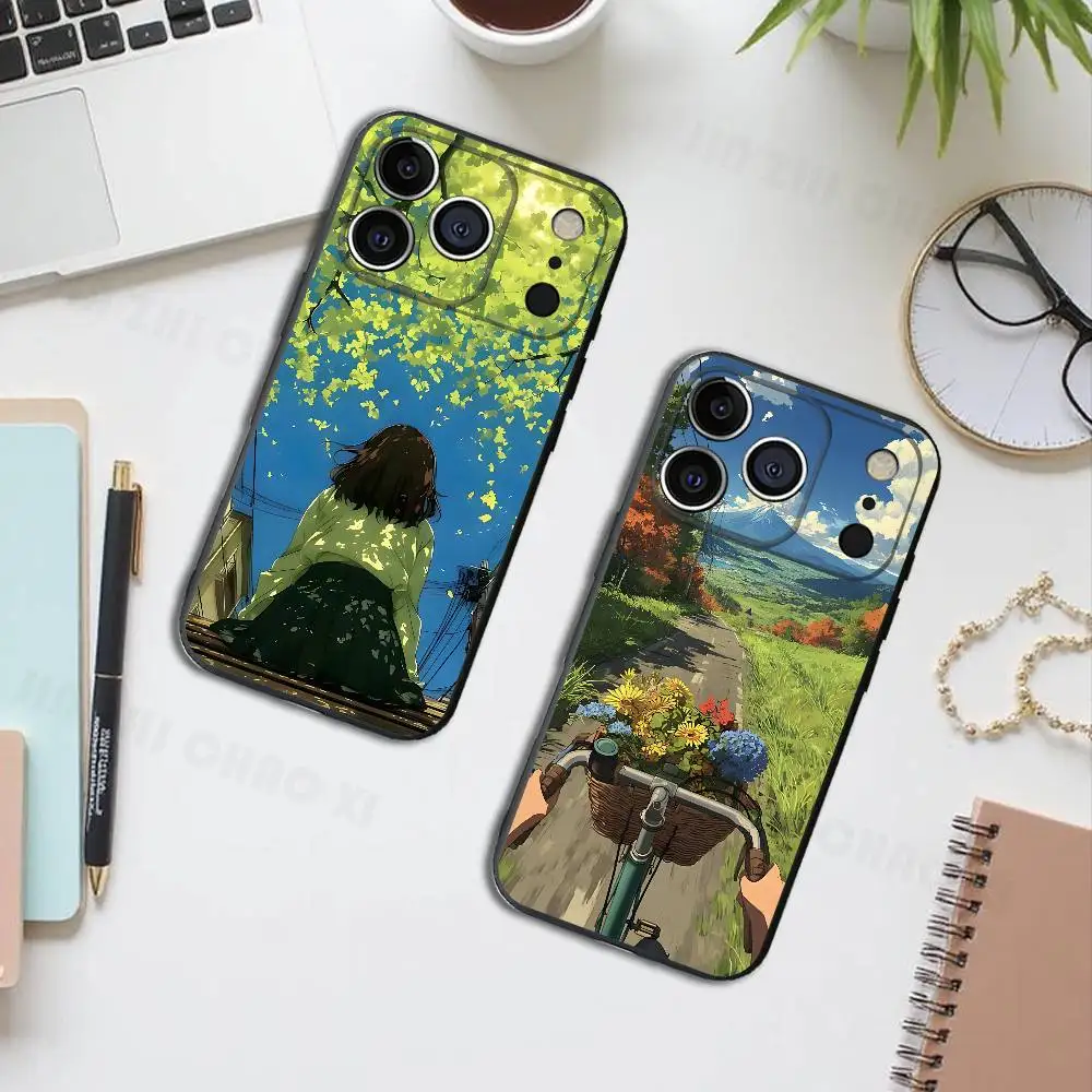 

Golden hours Silicone Soft Phone Case For IPhone17 16 15 14 13 12 11 Pro Max Plus X XR SE Cover