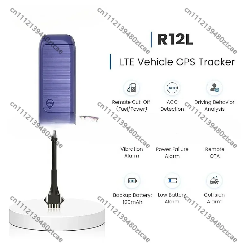 R12L 4G LTE GPS Tracker Open Source Code ACC Detection Remote Fuel Cut-off Real-time Vehicle Locator Tracking Device