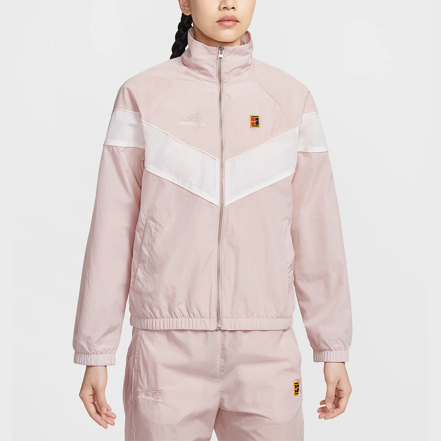 Nike Authentic Spring Style Women's Patchwork Woven Tennis Jacket IQ3833-667