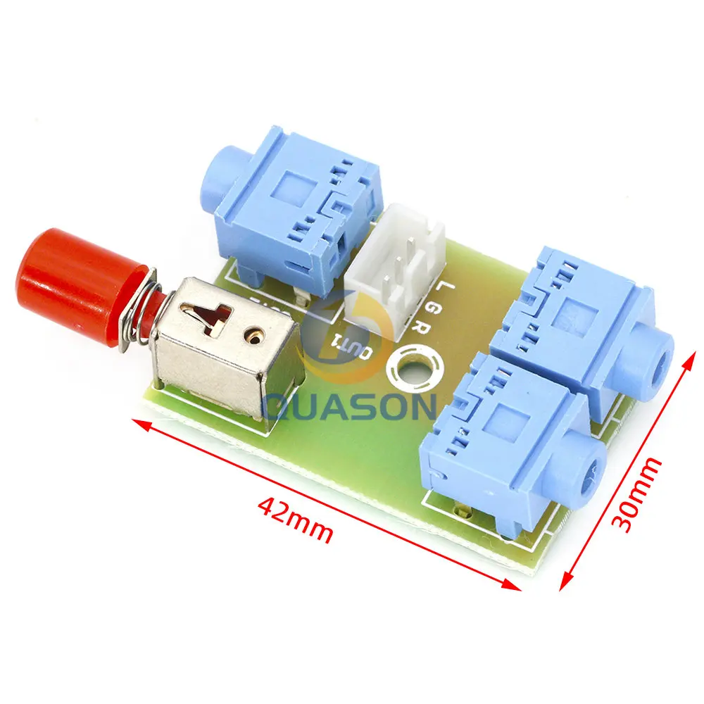 XH-M371 3.5 Audio 2 Ways into 1 Way Out Audio Switching Module Switch Board Audio Socket Switch Diy Electronic PCB Board