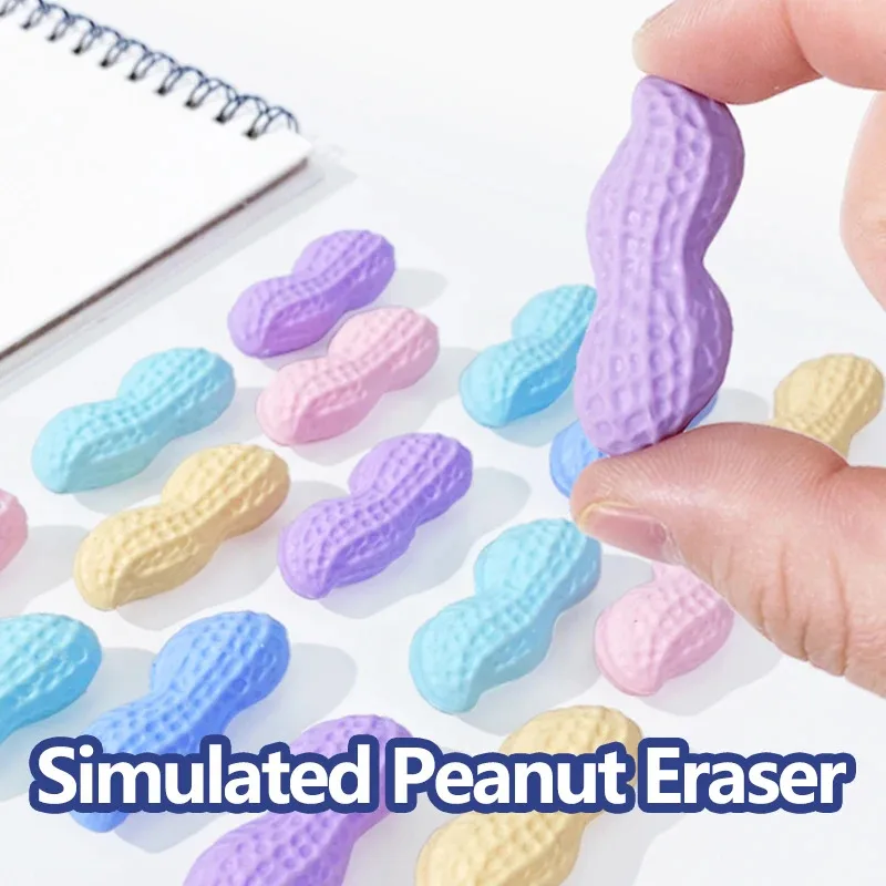 10Pcs Creative Simulated Peanut Erasers, Fun Kids Erasers for Daily Learning Use