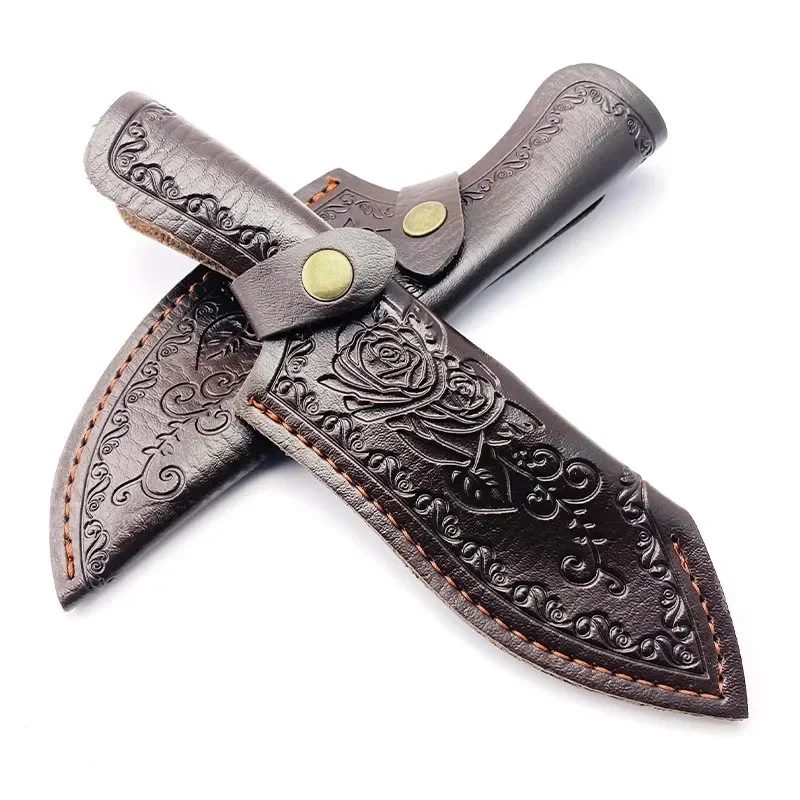 Hunting Sheath Fixed Blade Sheath Leather Knife Sheaths Knife Holster Leather Knife Sheath Brown