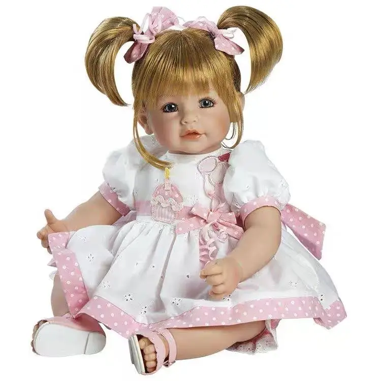 

NPK 20inch Reborn Baby Doll Soft Vinyl Newborn Princess Girl Lifelike Touch 3D Skin Art Toddler Play Doll for Children