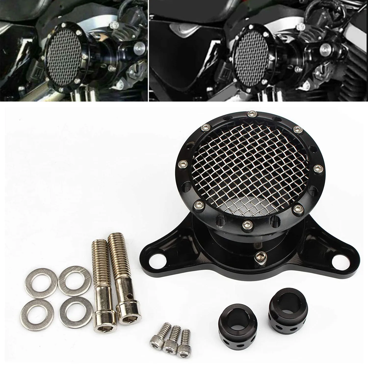 Motorcycle Retro Air Cleaner Intake Filter System For Harley Sportster Iron 883 XL883 XL1200 Forty Eight Seventy Two 1991-2016