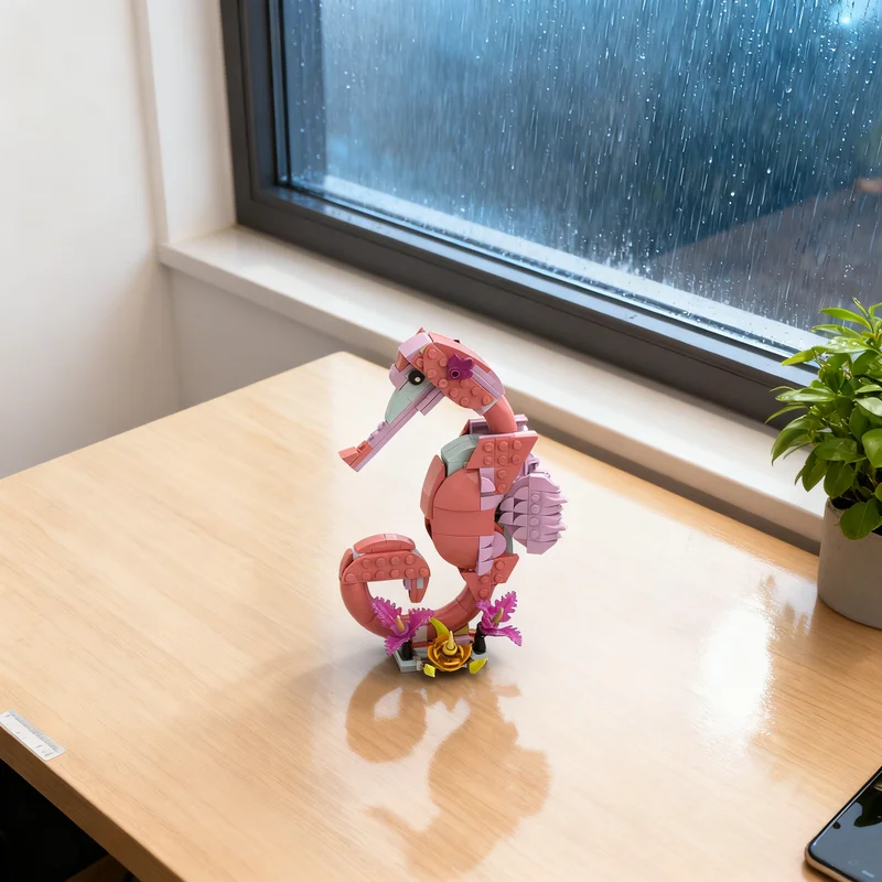 

221pcs MOC Seahorse Creator 3 1 Model Building Blocks DIY Gift Creative Collectible Display Decor Premium Adult Kids Desk Home