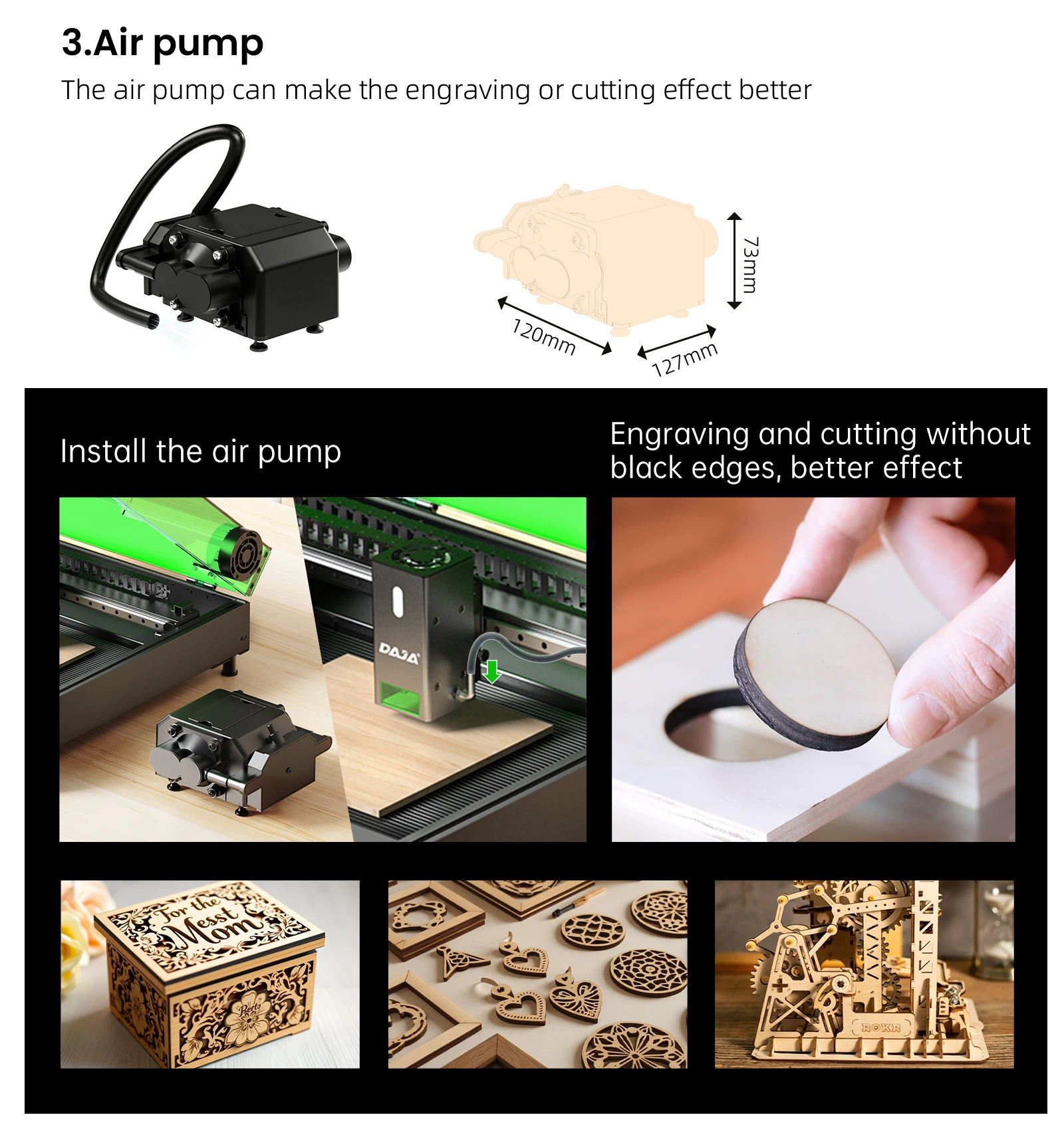 DAJA A8 Laser Cutter Engraver High precision Business Efficient Laser Engraving Machine for Metal Wood Acrylic Glass leather