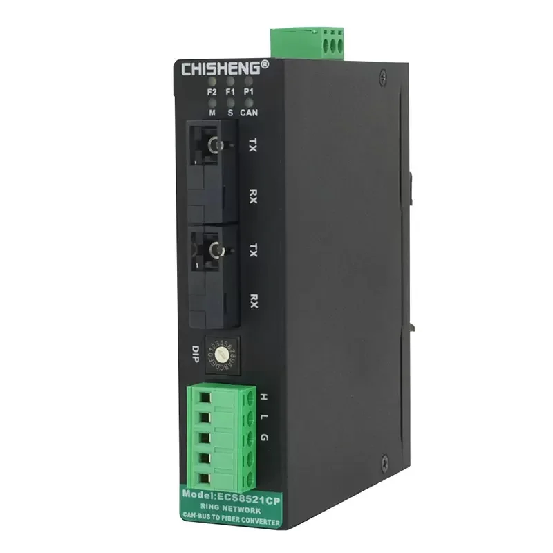 Bus Ring Network Dual-Channel CAN To Fiber Optic Converter CAN-BUS Fire Alarm Optical Transceiver, Single-Mode Protocol Type