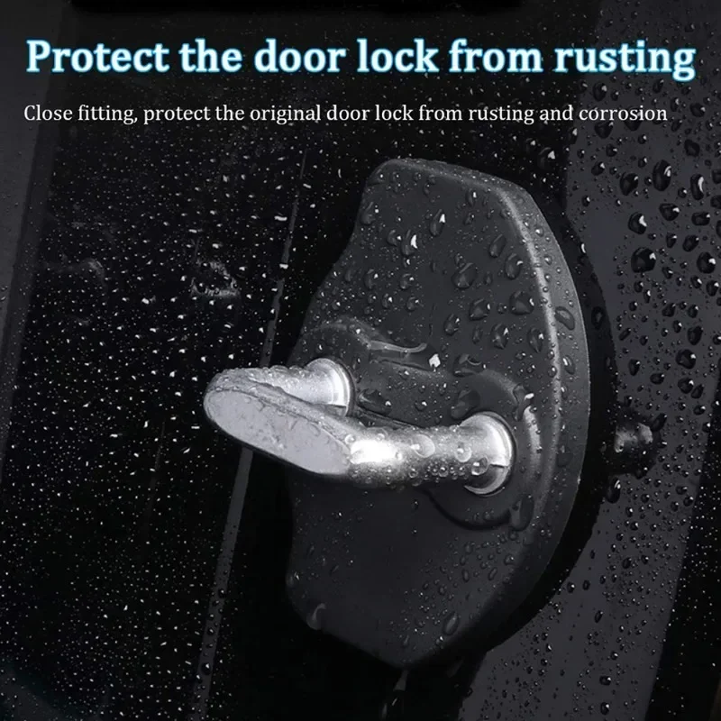 Door Lock Protector Cover For Tesla Model 3+ Latches Door Stopper Covers Protection Cap Model3 ModelY New Model 3 Highland 2024