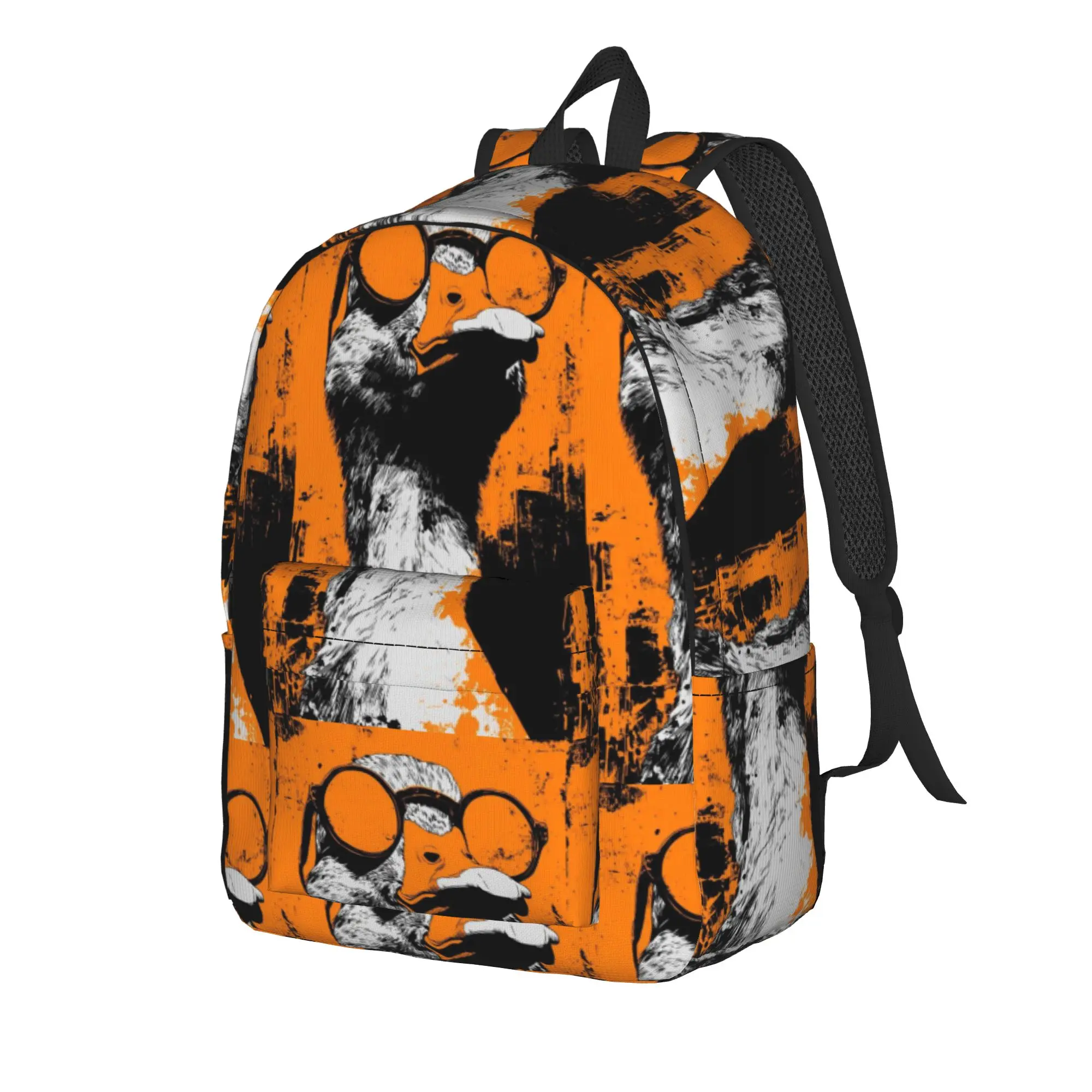 Goose Graffiti Pattern Backpack  Fun Backpacks Unisex Daily Print High School Bags Designer Rucksack