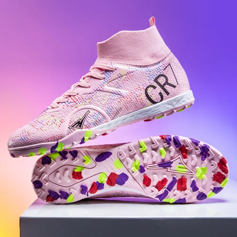 

2026 New Low Top Student Football Shoes CR7 with Long And Broken Pins for Training And Matches Professional Youth Sports Shoes