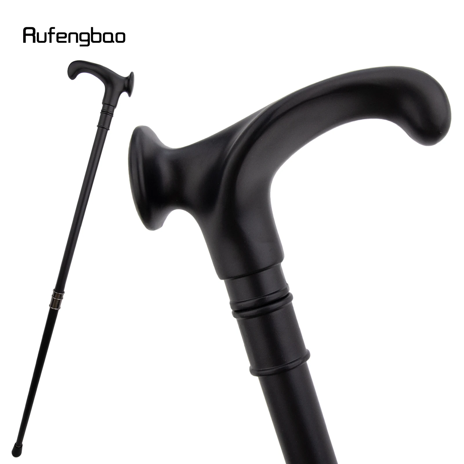 Black Ergonomics Alloy Fairy Wands Spiral  Right Hand Walking Cane Walking Stick Wand Cosplay Wedding Birthday Party Stick 92cm