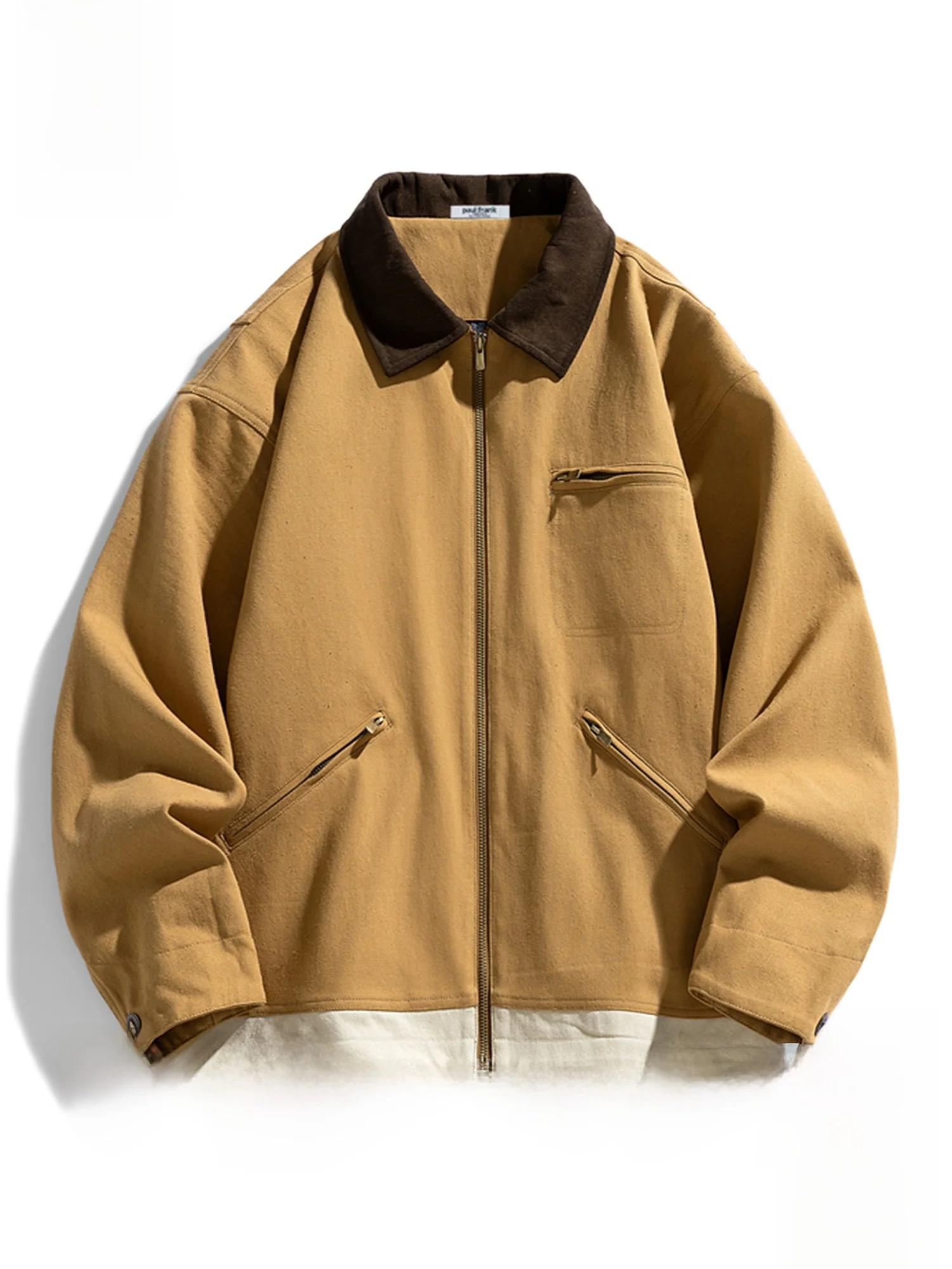 

Loose Fit Monkey American Retro Workwear Jaet Men Spring Loose Color Blo Detroit Coat Youth Trend Polyester Fiber