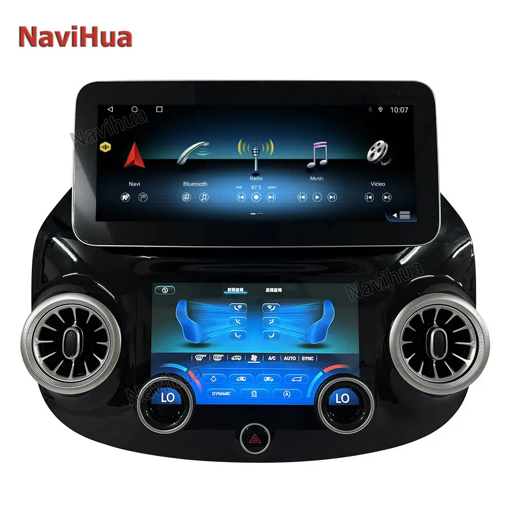 12.3 Inch Android 10 Best Quality Radio Auto Stereo Multimedia Screen for Mercedes Benz Vito W447 Climate Control