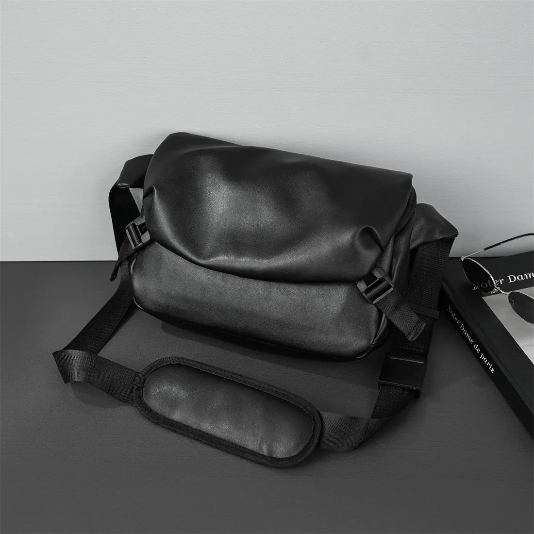 Fashion Men Shoulder Bags Korean Style Men Crossbody Bags Soft Leather Man Messenger Bag Male Side Bag