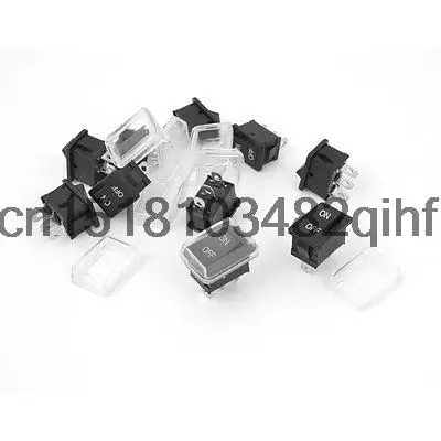 10 Pcs On/Off SPST Waterproof Snap in Rocker Switch 6A 250VAC 10A 125VAC