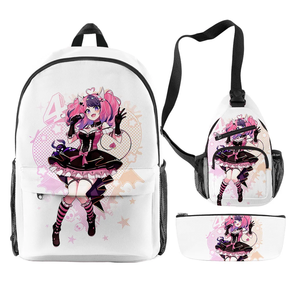 

Fashion Youthful Funny Ironmouse Anime 3pcs/Set Backpack 3D Print Bookbag Laptop Daypack Backpacks Chest Bags Pencil Case