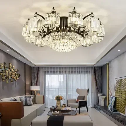 Crystal living room lamps, headlights, ceiling lamps, simple and modern dining rooms, bedroom lamps, American luxury halls