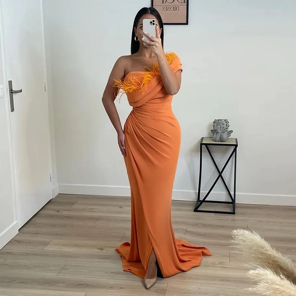 Fascinating Swing Collar Sleeveless Sexy Slit Dresses Beautiful New 2023 New Fashion Off Shoulder Evening Party Women Elegant