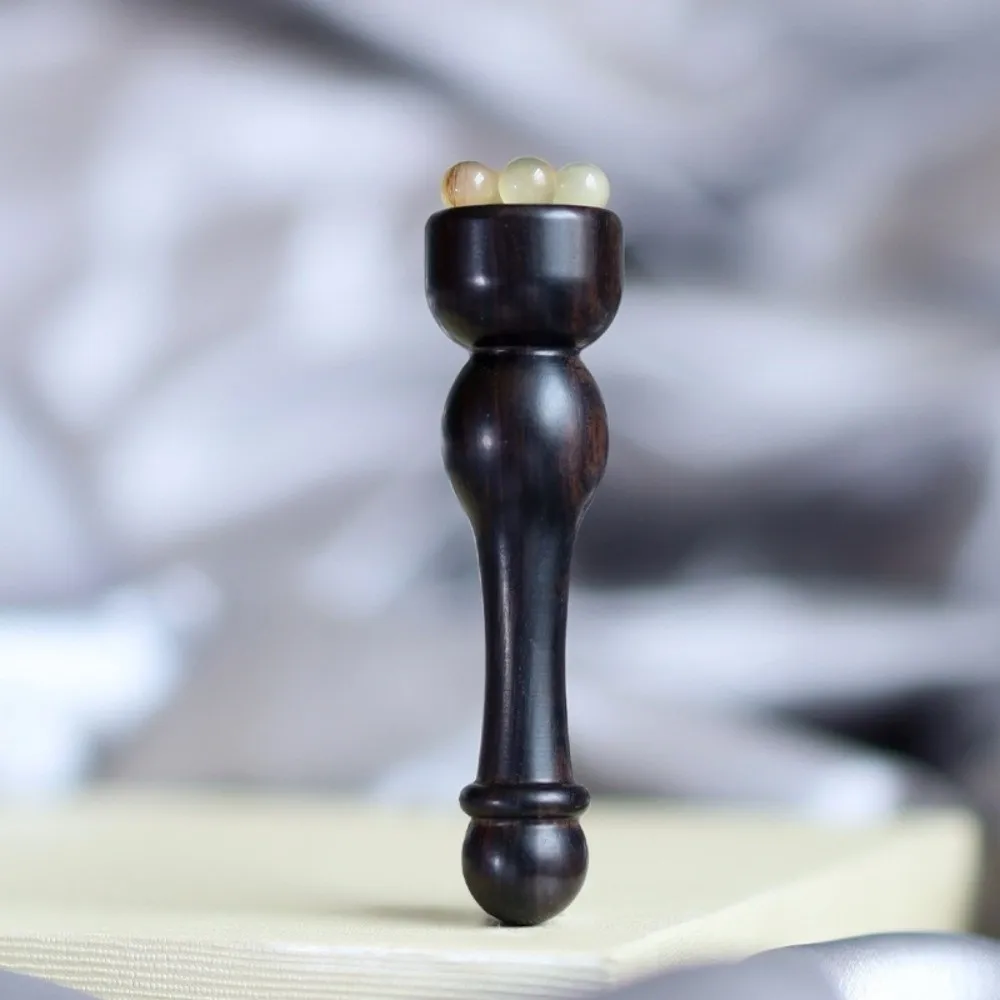 

Five Beads Design Sandalwood Lotus Seedpod Massager Face Lifting and Tightening Reduce Puffiness Eye Massage Stick