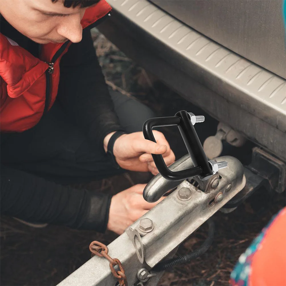 

2pcs Heavy Duty Black Tightener Clamp Metal Anti-Rattle Stabilizer For Trailer Coupler Secure Towing Fastener Hitch Grip Trailer