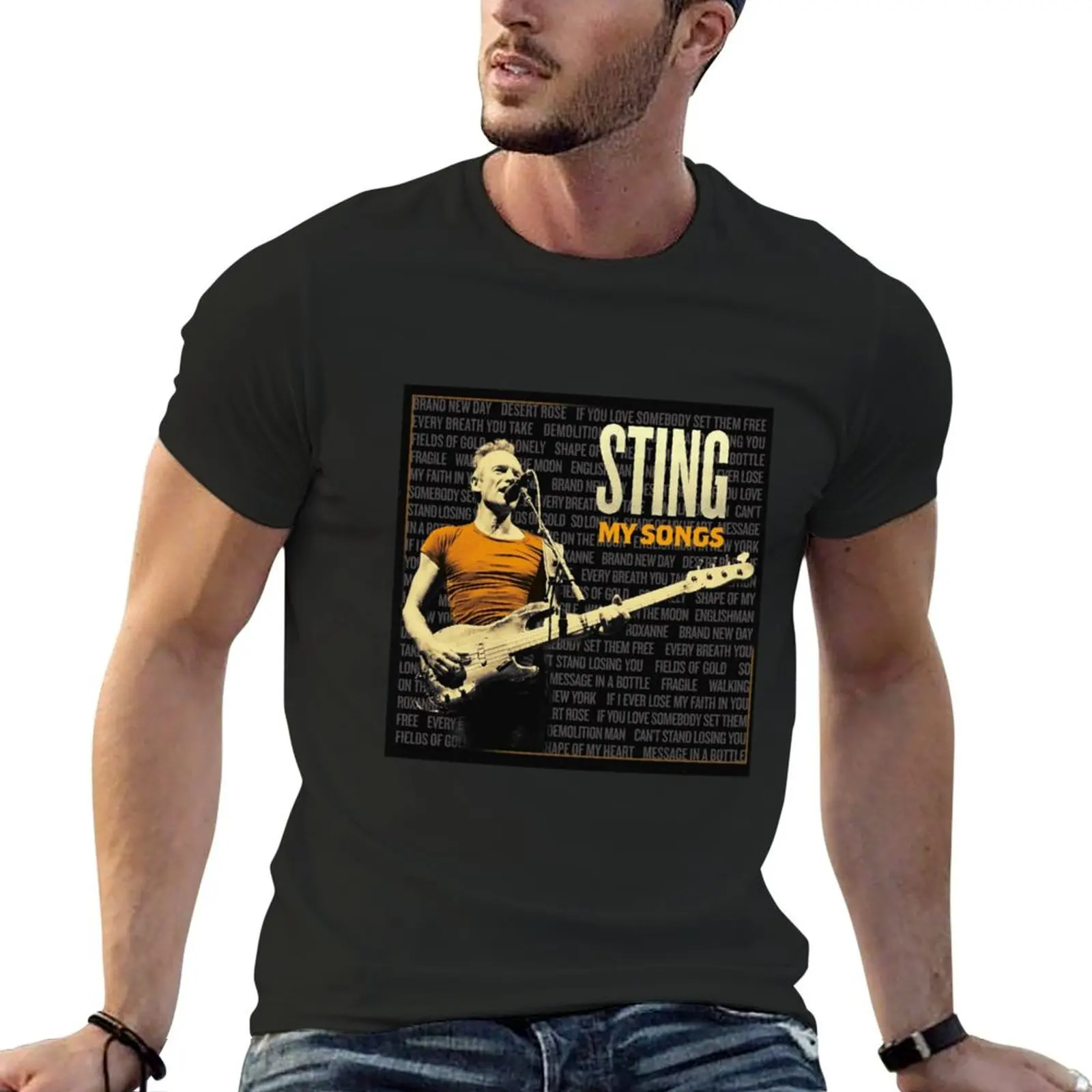 

My Songs Sting Tour 2022 T-shirt shirts graphic tees animal prinfor boys sweat plus sizes Men's t-shirt