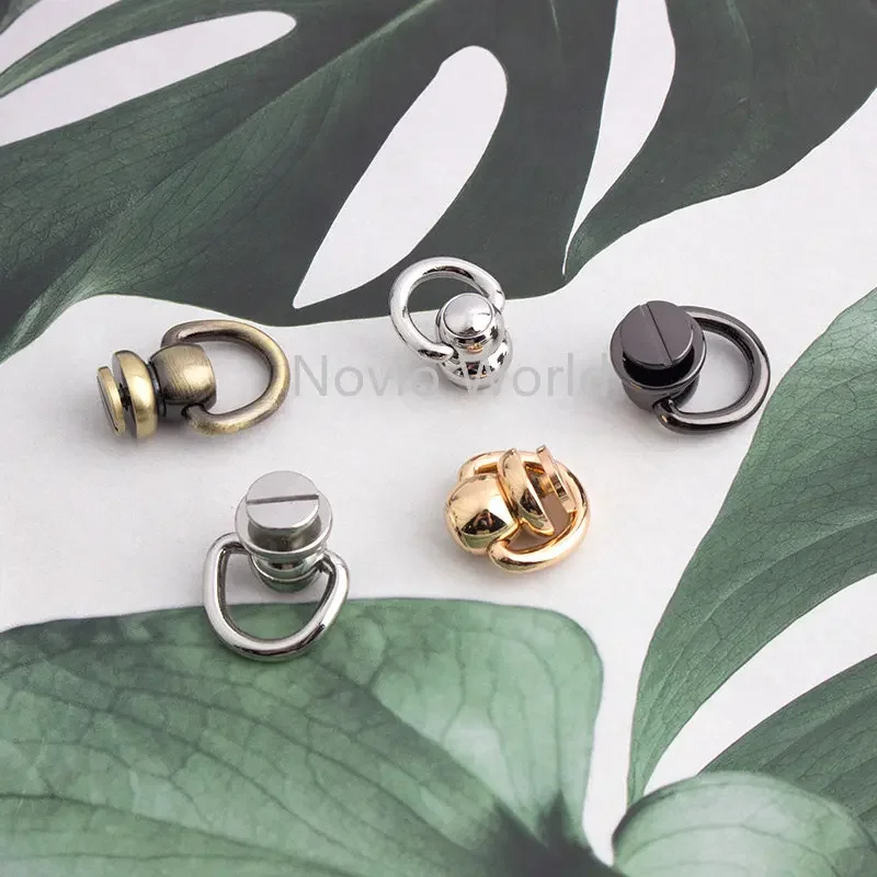 Solid Nail Metal Screw Back Rivets For Shoes Handbag Wallet Bags Belt Strap Garment Feet Bottom Decoration Hardware Accessories