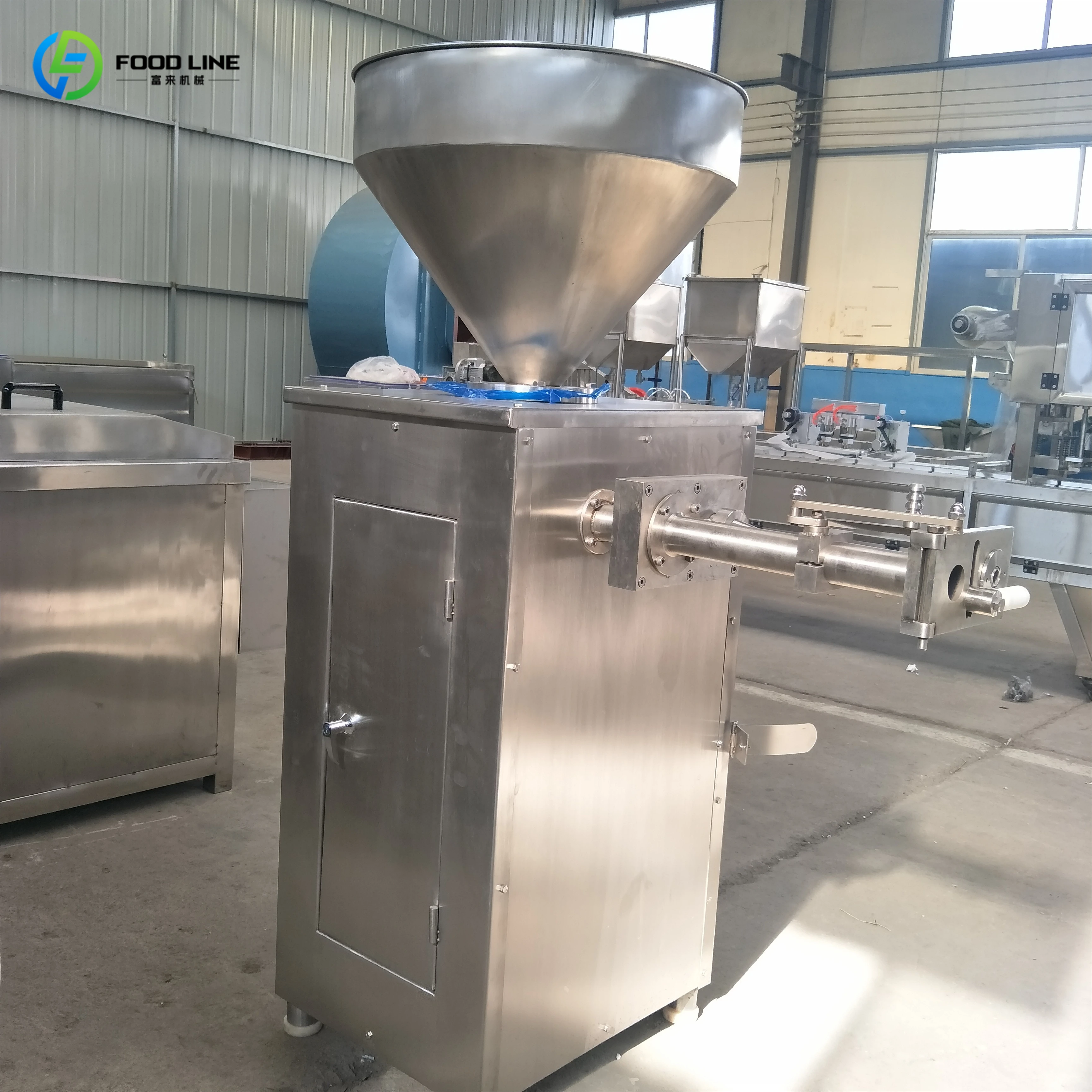 Commercial Electric Quantitative Sausage Stuffer Stainless Steel Sausage Filling Equipment Custom For Hot Dog Production