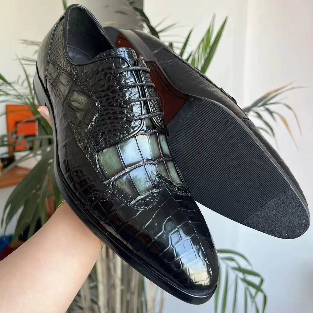 yinshang new men dress shoes male crocodile shoes formal shoes for male