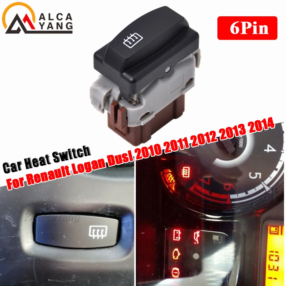 New Car Seat Heating Button Control Switch For Renault Logan DusI 2010-2014 car accessories