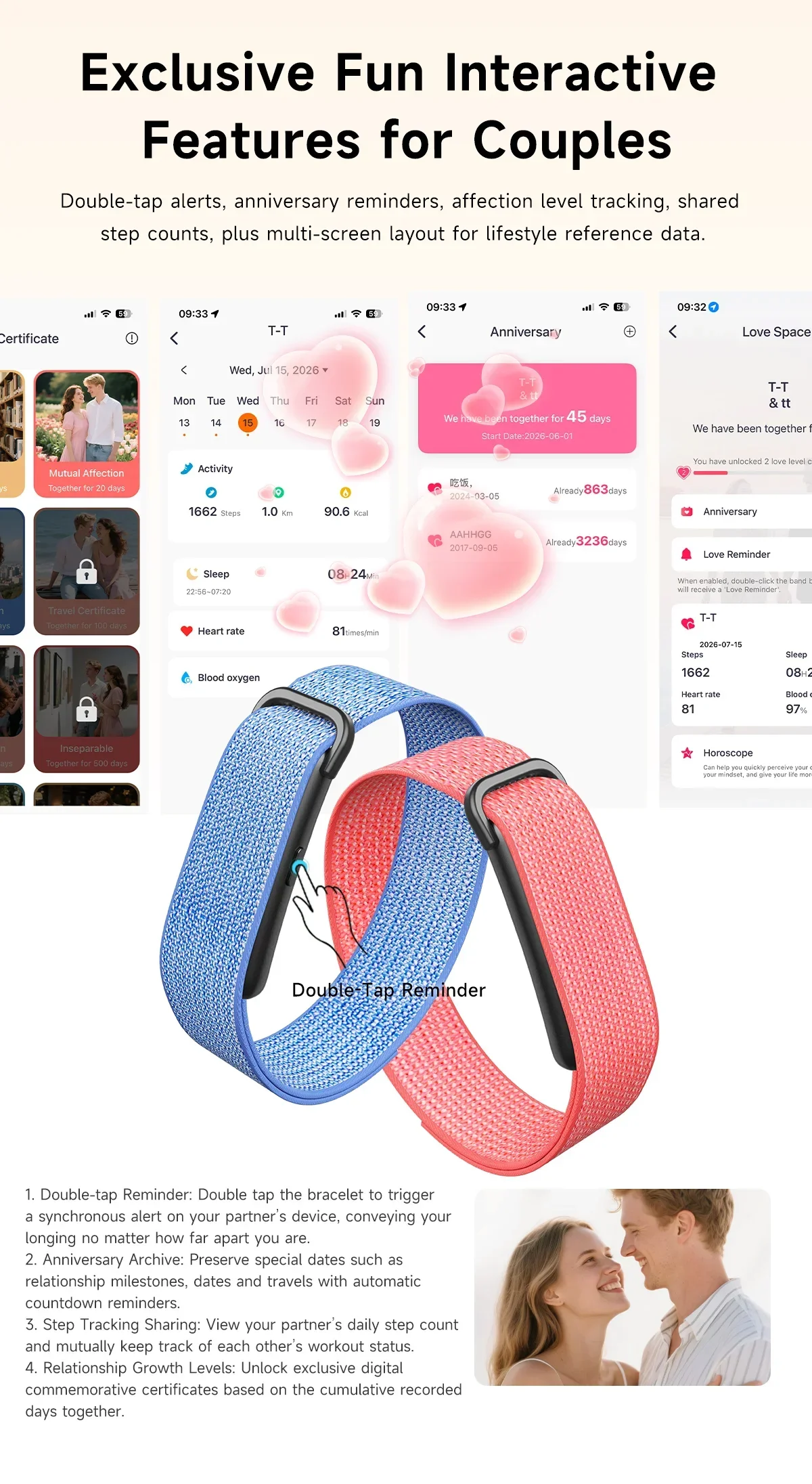 VWAR AIR Bildschirmloses Smart-Band Fitness-Tracker KI-Gesundheitsanalyse Blutsauerstoff 10m Wasserdicht 176 Sportarten Ultra-Leichtes Smart-Band – Detail 12
