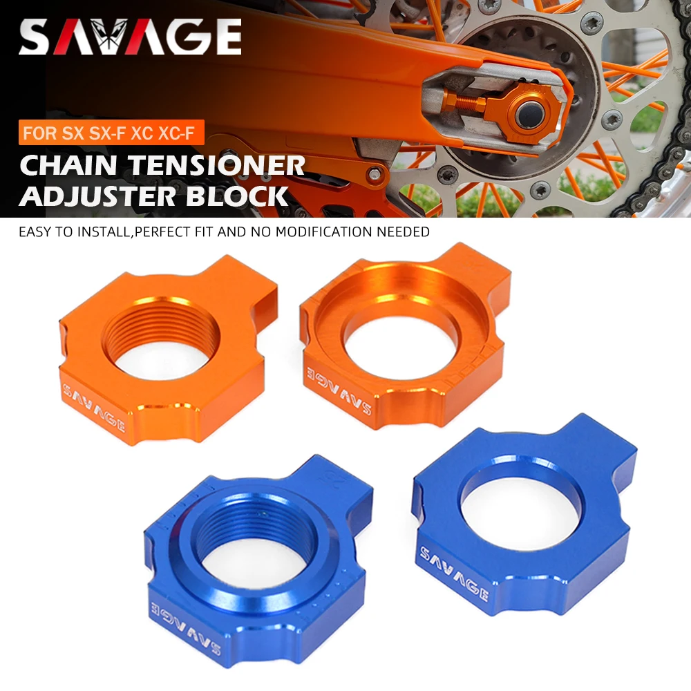 Chain Adjuster Blocks For SXF SX 125 150 250 350 450 XCF XC 300 2013-2021 15 17 19 Motorcycle SX-F XC-F CNC Regulator Sliders