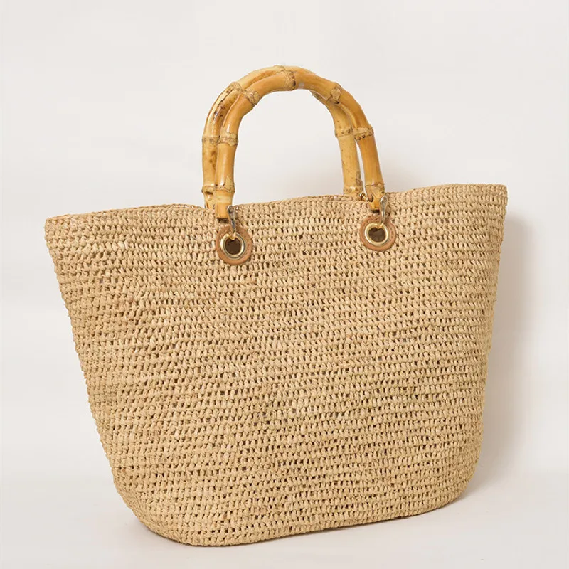 High Quality Women Straw Summer Handbags Fashion Ladies Shoulder Messenger Bags Designer Female Large Capacity Tote Beach Bag