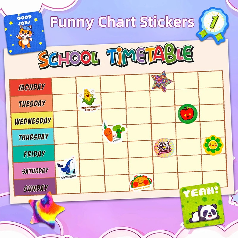 ملصقات تحفيزية للفصول الدراسية للأطفال والطلاب، ملصقات صغيرة لرسوم المكافآت، هدية العودة إلى المدرسة، دراسة مكافأة للأطفال #5
