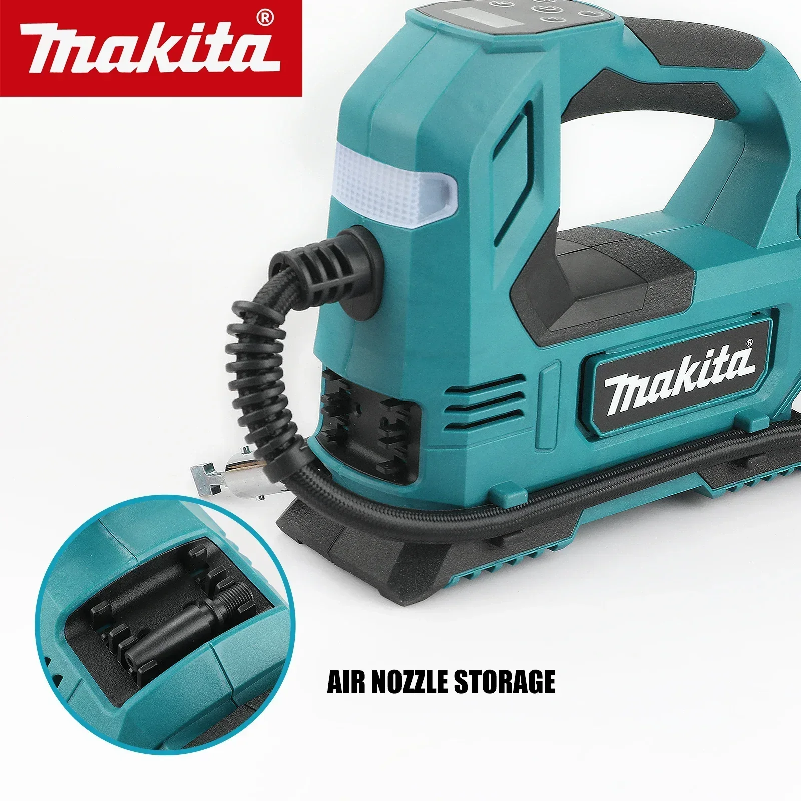 DYS59 Automatic Cordless Inflator Electric Air Pump Car Tire Handheld Air Compressor For Makita 18v Battery Pins,No Battery
