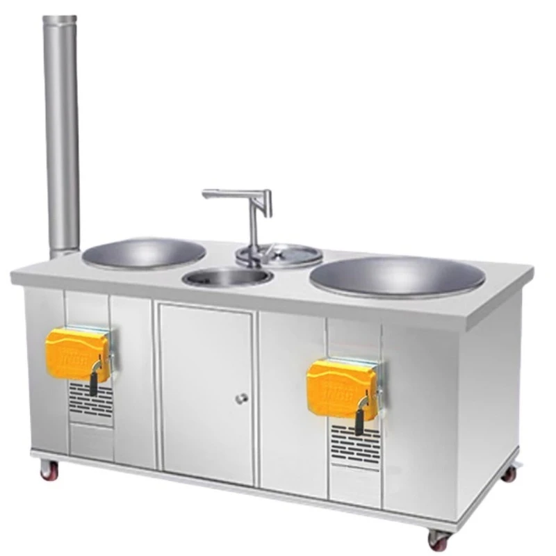 Warm water pot under the sink, household firewood mobile multi-functional stove