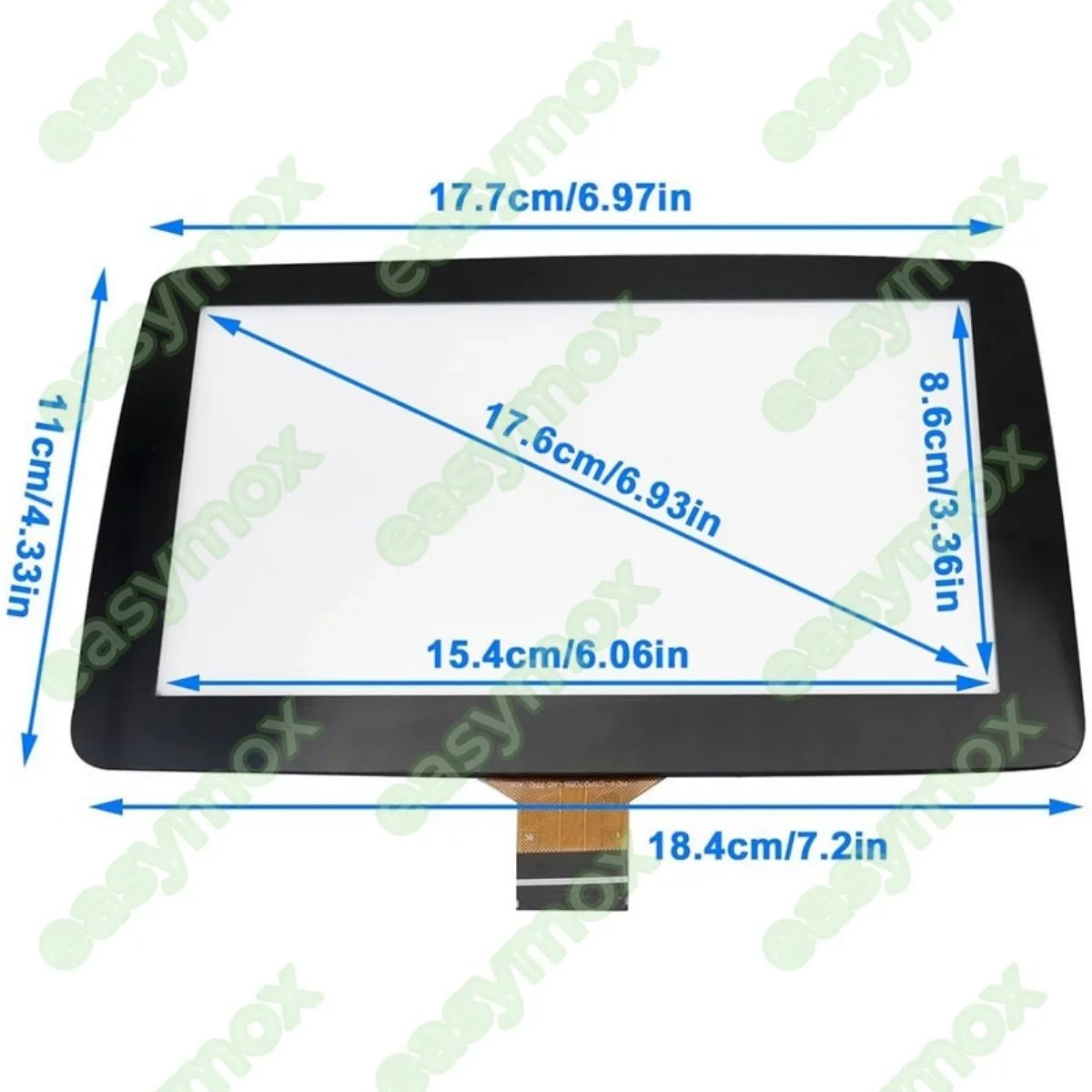 

7 Inch Touch Screen Digitizer for Mazda3 Axela 2014 2015 2016 Heads-Up Unit Navigation Center Console Repairment