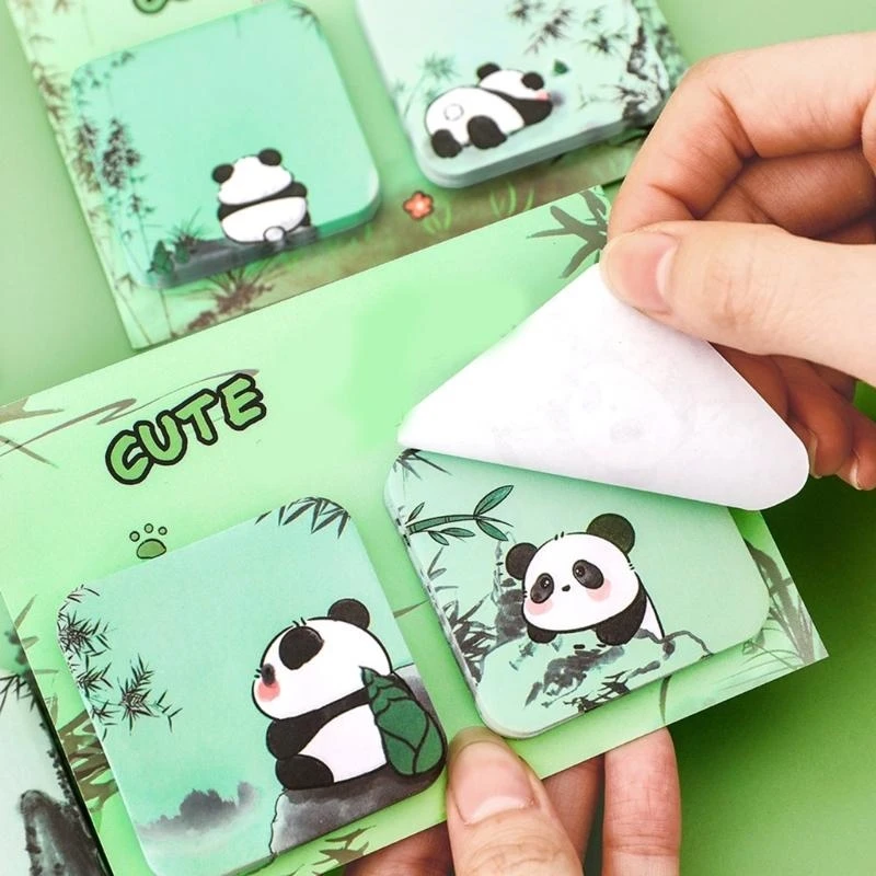 N2UB 60Sheets Animal Panda Notes Pad Adheive Note Paper for Writing Noting 50x50mm