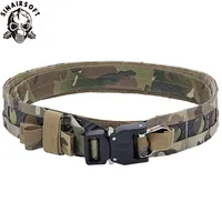 Tactical Bison Belt 2 Layers Battle Waistbelt Quick Detach Metal Buckle MOLLE Waistband Outdoor Hunting Airsoft Gear Ferro Style